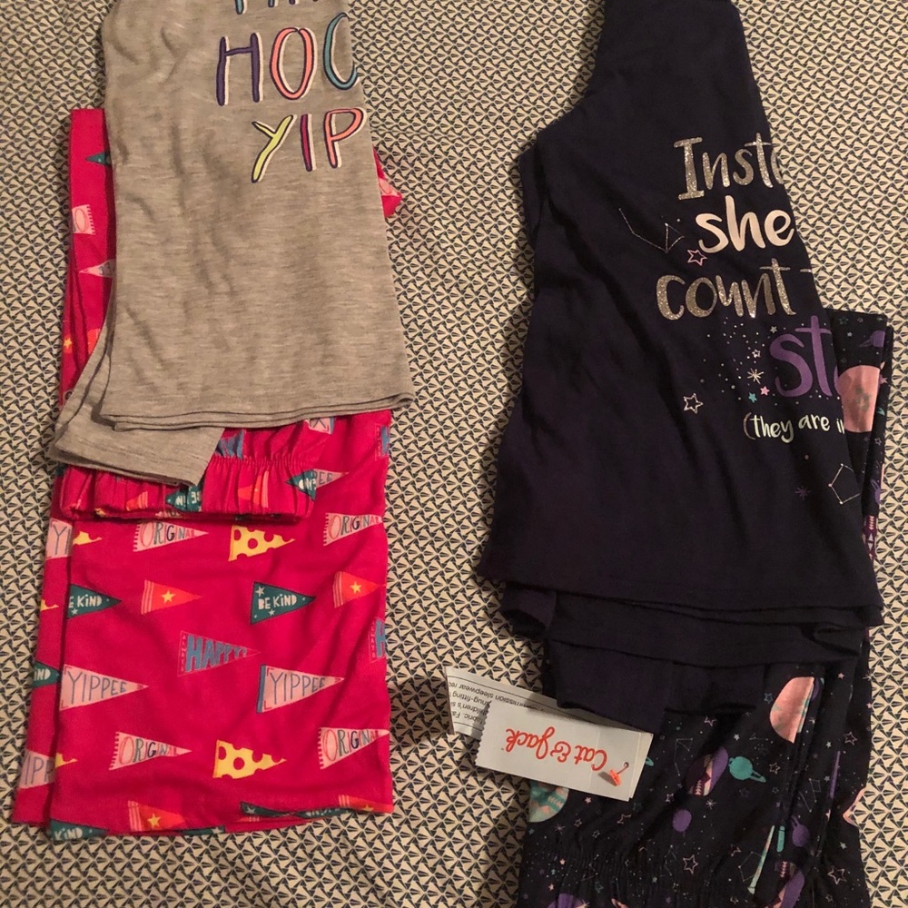 2 long sleeve pajama sets